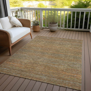 Piper Looms Chantille Stripes ACN1633 Taupe Machine Washable Area Rug Outdoor Lifestyle Image Feature