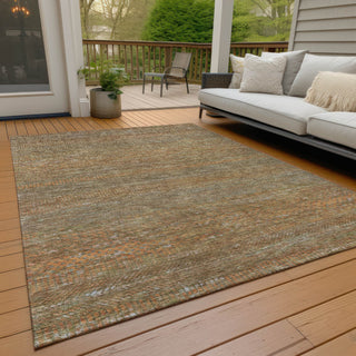 Piper Looms Chantille Stripes ACN1633 Taupe Machine Washable Area Rug Outdoor Lifestyle Image Feature