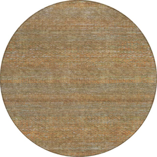 Piper Looms Chantille Stripes ACN1633 Taupe Machine Washable Area Rug Round Main Image