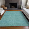 Piper Looms Chantille Stripes ACN1634 Aqua Machine Washable Area Rug Lifestyle Image Feature