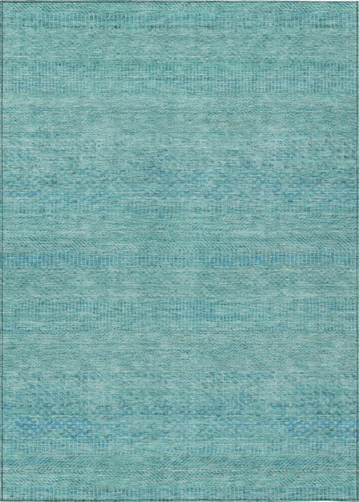 Piper Looms Chantille Stripes ACN1634 Aqua Machine Washable Area Rug main image