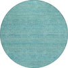 Piper Looms Chantille Stripes ACN1634 Aqua Machine Washable Area Rug Round Main Image