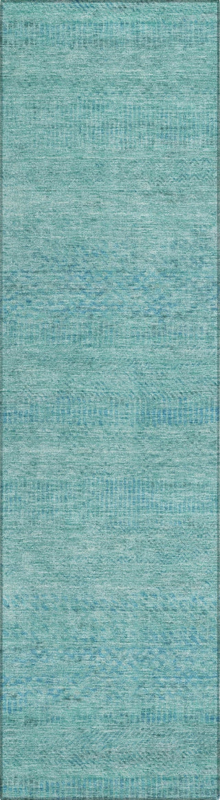 Piper Looms Chantille Stripes ACN1634 Aqua Machine Washable Area Rug Runner Main Image