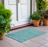 Piper Looms Chantille Stripes ACN1634 Aqua Machine Washable Area Rug Scatter Outdoor Lifestyle Image Feature