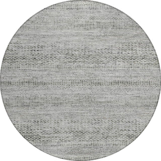 Piper Looms Chantille Stripes ACN1634 Gray Machine Washable Area Rug Round Main Image
