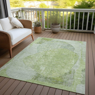 Piper Looms Chantille Modern ACN1635 Aloe Machine Washable Area Rug Outdoor Lifestyle Image Feature