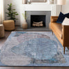 Piper Looms Chantille Modern ACN1635 Blue Machine Washable Area Rug Lifestyle Image Feature