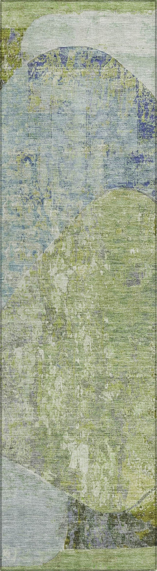 Piper Looms Chantille Modern ACN1635 Green Machine Washable Area Rug Runner Main Image