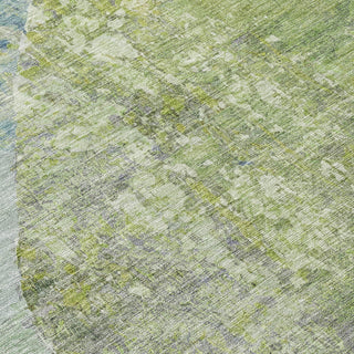 Piper Looms Chantille Modern ACN1635 Green Machine Washable Area Rug Swatch Image