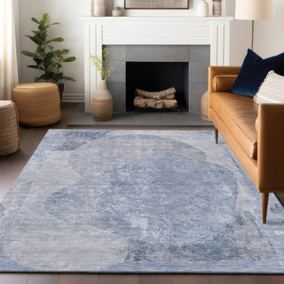 Piper Looms Chantille Modern ACN1635 Sky Machine Washable Area Rug Lifestyle Image Feature
