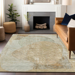 Piper Looms Chantille Modern ACN1635 Taupe Machine Washable Area Rug Lifestyle Image Feature