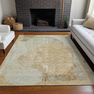 Piper Looms Chantille Modern ACN1635 Taupe Machine Washable Area Rug Lifestyle Image Feature
