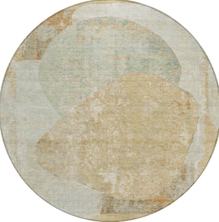 Piper Looms Chantille Modern ACN1635 Taupe Machine Washable Area Rug Round Main Image