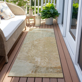 Piper Looms Chantille Modern ACN1635 Taupe Machine Washable Area Rug Runner Outdoor Lifestyle Image Feature