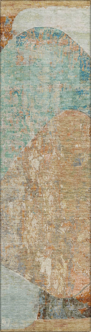 Piper Looms Chantille Modern ACN1635 Teal Machine Washable Area Rug Runner Main Image