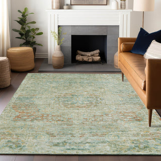 Piper Looms Chantille Global ACN1636 Sage Machine Washable Area Rug Lifestyle Image Feature