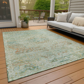 Piper Looms Chantille Global ACN1636 Sage Machine Washable Area Rug Outdoor Lifestyle Image Feature