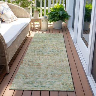 Piper Looms Chantille Global ACN1636 Sage Machine Washable Area Rug Runner Outdoor Lifestyle Image Feature