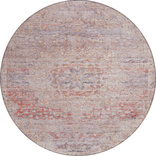 Piper Looms Chantille Global ACN1636 Terracotta Machine Washable Area Rug Round Main Image