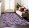 Piper Looms Chantille Diamonds ACN1637 Eggplant Machine Washable Area Rug Lifestyle Image Feature