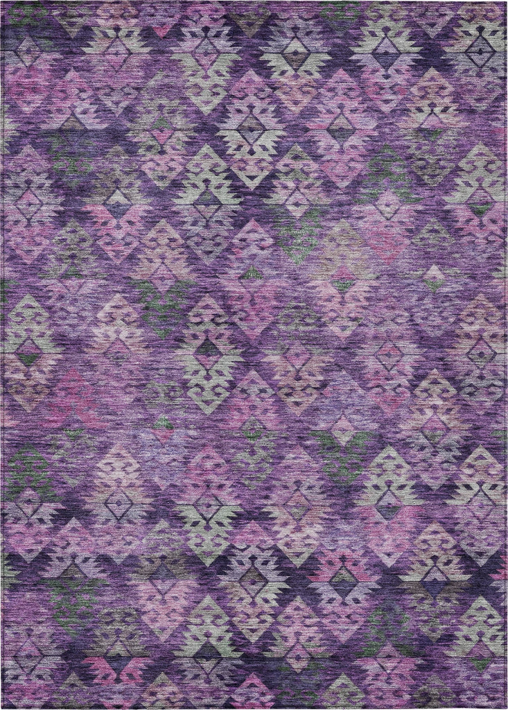 Piper Looms Chantille Diamonds ACN1637 Eggplant Machine Washable Area Rug main image