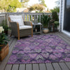 Piper Looms Chantille Diamonds ACN1637 Eggplant Machine Washable Area Rug Outdoor Lifestyle Image Feature