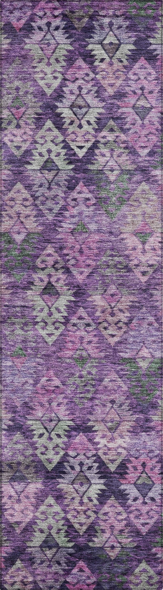 Piper Looms Chantille Diamonds ACN1637 Eggplant Machine Washable Area Rug Runner Main Image