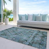 Piper Looms Chantille Diamonds ACN1637 Emerald Machine Washable Area Rug Outdoor Lifestyle Image Feature