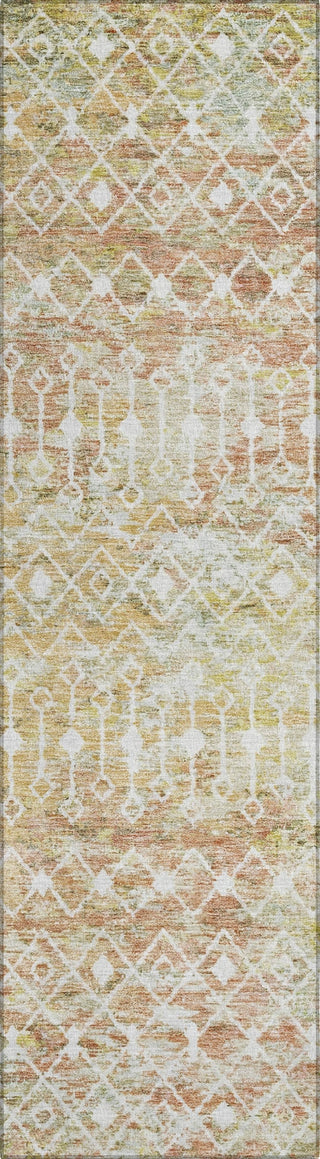 Piper Looms Chantille Geometric ACN1638 Peach Machine Washable Area Rug Runner Main Image