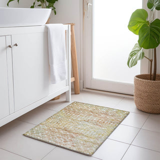 Piper Looms Chantille Geometric ACN1638 Peach Machine Washable Area Rug Scatter Lifestyle Image Feature