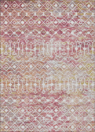 Piper Looms Chantille Geometric ACN1638 Pink Machine Washable Area Rug main image