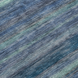 Piper Looms Chantille Stripes ACN1639 Blue Machine Washable Area Rug Swatch Image