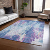 Piper Looms Chantille Abstract ACN1640 Blue Machine Washable Area Rug Lifestyle Image Feature