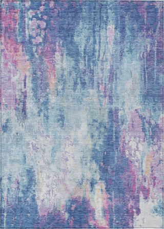 Piper Looms Chantille Abstract ACN1640 Blue Machine Washable Area Rug main image