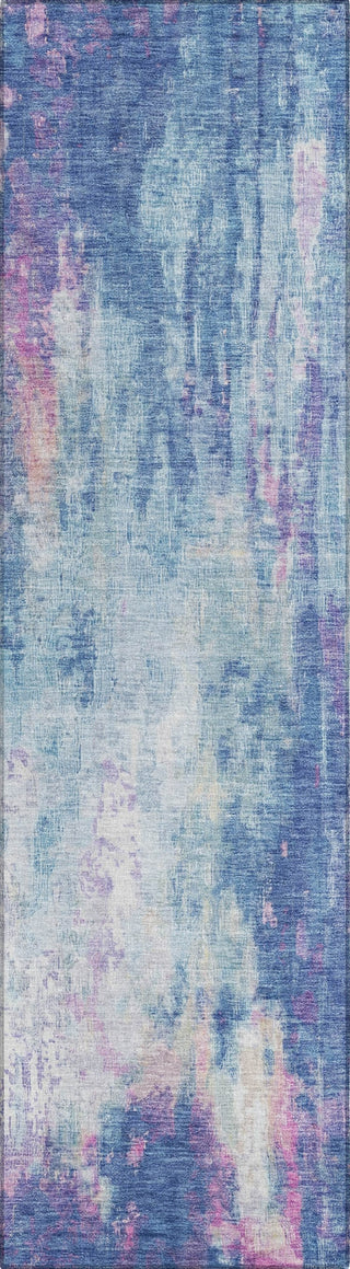 Piper Looms Chantille Abstract ACN1640 Blue Machine Washable Area Rug Runner Main Image