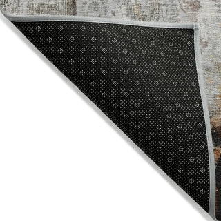 Piper Looms Chantille Abstract ACN1640 Gray Machine Washable Area Rug Backing Image