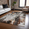 Piper Looms Chantille Abstract ACN1640 Gray Machine Washable Area Rug Lifestyle Image Feature