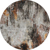 Piper Looms Chantille Abstract ACN1640 Gray Machine Washable Area Rug Round Main Image