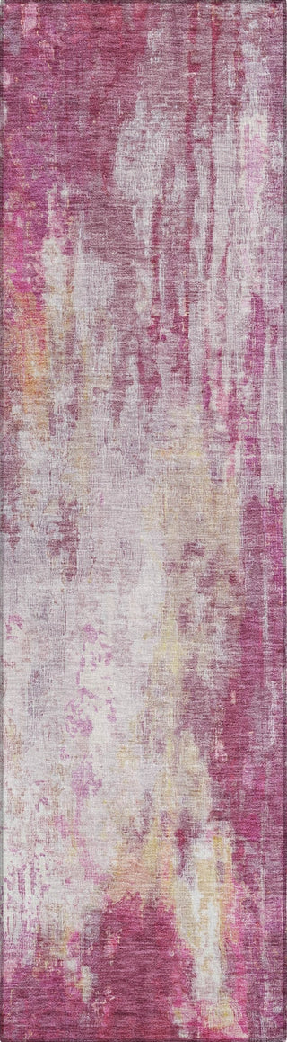 Piper Looms Chantille Abstract ACN1640 Pink Machine Washable Area Rug Runner Main Image