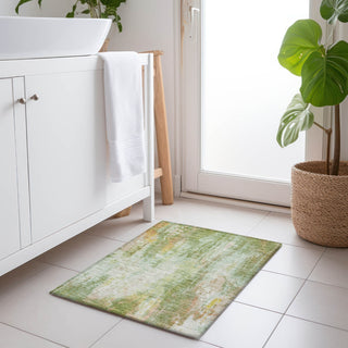 Piper Looms Chantille Abstract ACN1640 Sage Machine Washable Area Rug Scatter Lifestyle Image Feature
