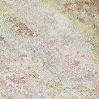 Piper Looms Chantille Abstract ACN1640 Tan Machine Washable Area Rug Swatch Image