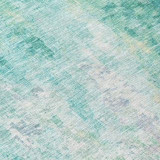 Piper Looms Chantille Abstract ACN1640 Teal Machine Washable Area Rug Swatch Image