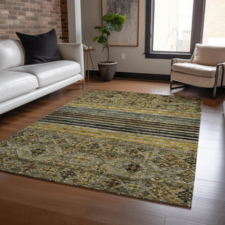 Piper Looms Chantille Stripes ACN1641 Gray Machine Washable Area Rug Lifestyle Image Feature