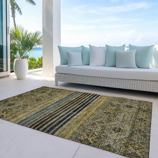 Piper Looms Chantille Stripes ACN1641 Gray Machine Washable Area Rug Outdoor Lifestyle Image Feature