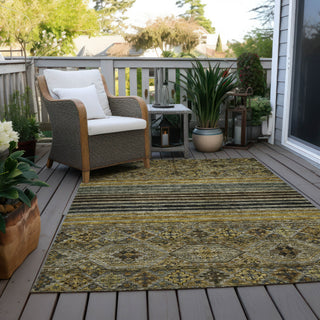 Piper Looms Chantille Stripes ACN1641 Gray Machine Washable Area Rug Outdoor Lifestyle Image Feature