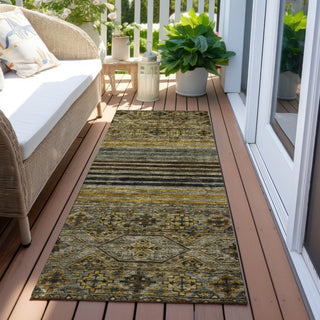 Piper Looms Chantille Stripes ACN1641 Gray Machine Washable Area Rug Runner Outdoor Lifestyle Image Feature