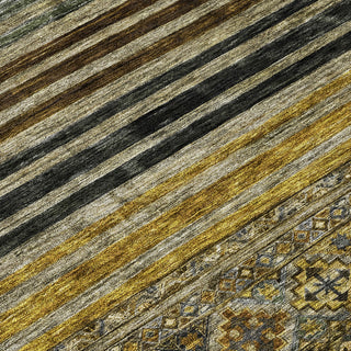 Piper Looms Chantille Stripes ACN1641 Gray Machine Washable Area Rug Swatch Image