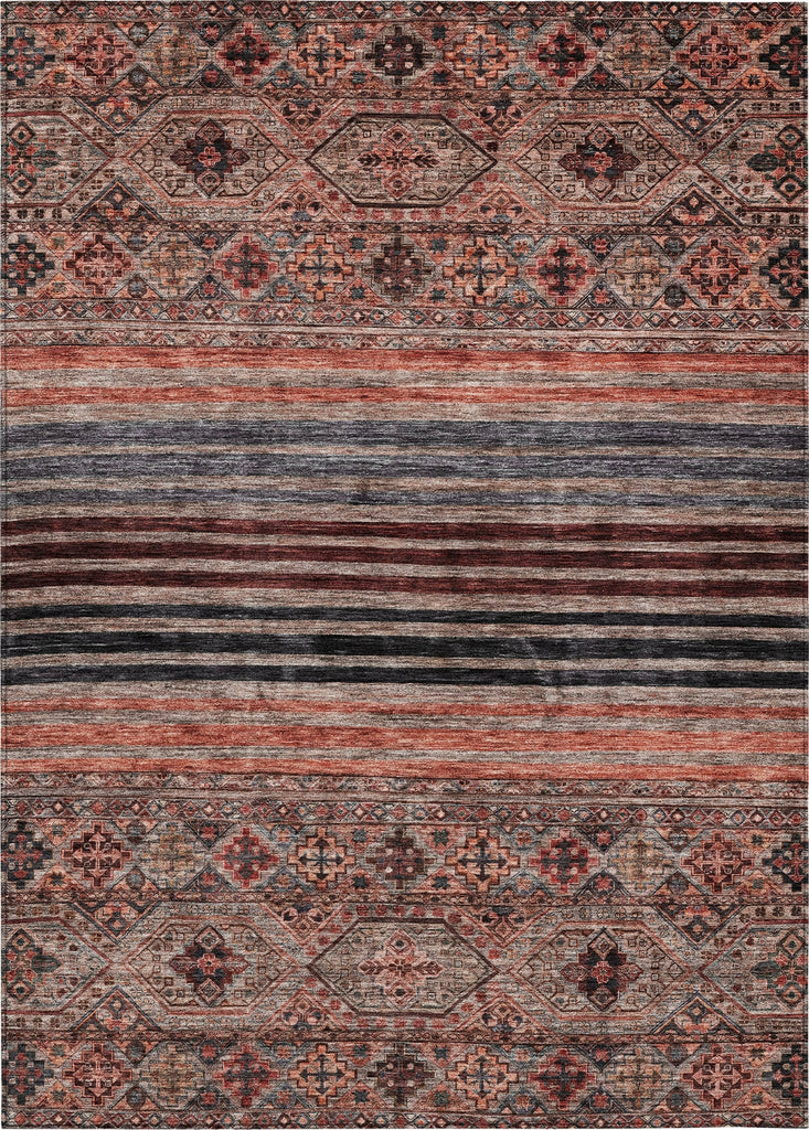 Piper Looms Chantille Stripes ACN1641 Paprika Machine Washable Area Rug main image