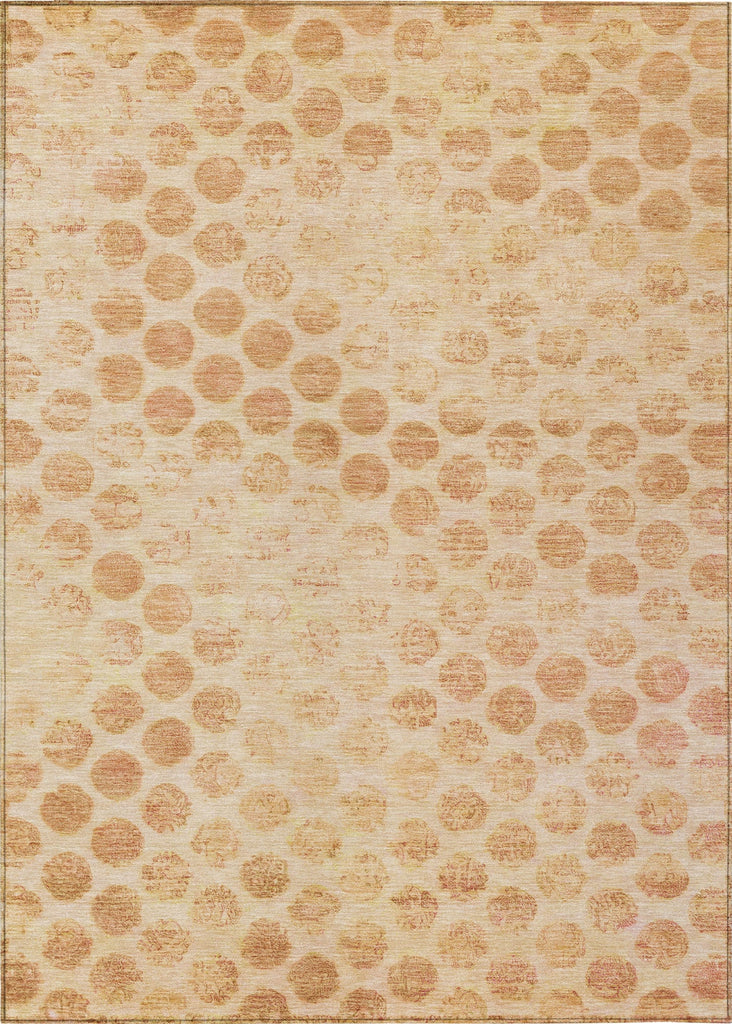 Piper Looms Chantille Geometric ACN1642 Peach Machine Washable Area Rug main image