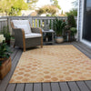 Piper Looms Chantille Geometric ACN1642 Peach Machine Washable Area Rug Outdoor Lifestyle Image Feature